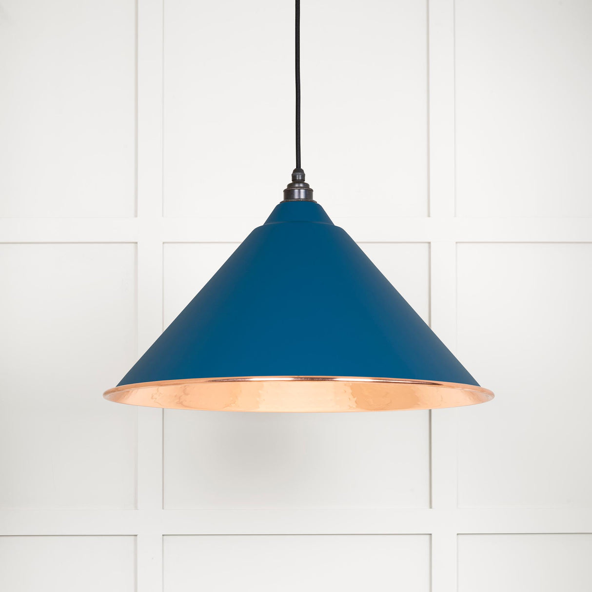 From The Anvil - Hammered Copper Hockley Pendant in Upstream | Sku. 49503U | Trade Door Handles.