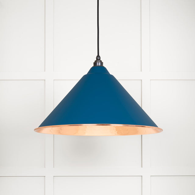 From The Anvil - Hammered Copper Hockley Pendant in Upstream | Sku. 49503U | Trade Door Handles.