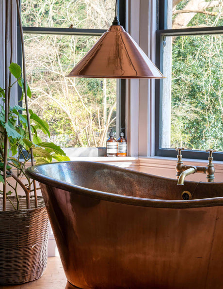 From The Anvil - Hammered Copper Hockley Pendant | Sku. 49503 | Trade Door Handles.