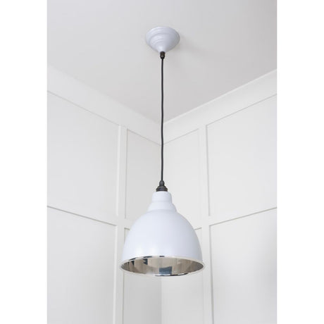 From The Anvil - Smooth Nickel Brindley Pendant in Birch | Sku. 49504BI | Trade Door Handles.