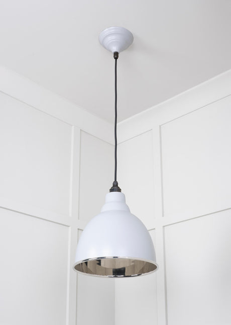 From The Anvil - Smooth Nickel Brindley Pendant in Birch | Sku. 49504BI | Trade Door Handles.