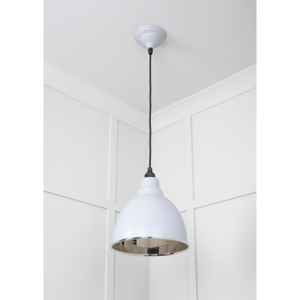 From The Anvil - Smooth Nickel Brindley Pendant in Birch | Sku. 49504BI | Trade Door Handles.