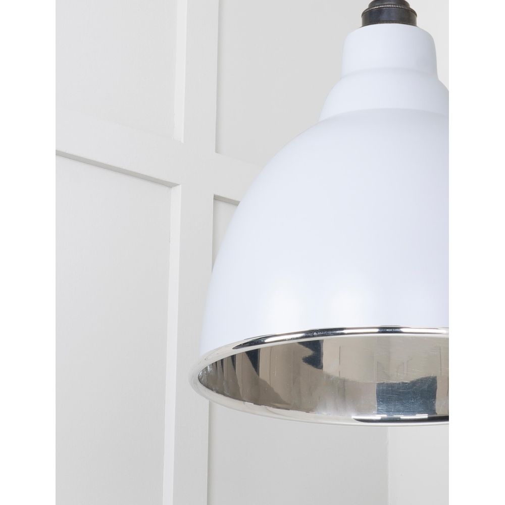 From The Anvil - Smooth Nickel Brindley Pendant in Birch | Sku. 49504BI | Trade Door Handles.