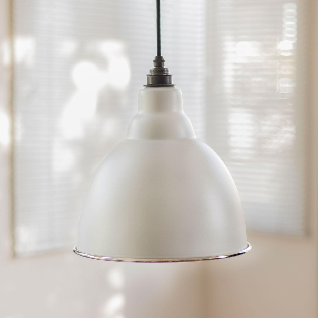 From The Anvil - Smooth Nickel Brindley Pendant in Birch | Sku. 49504BI | Trade Door Handles.