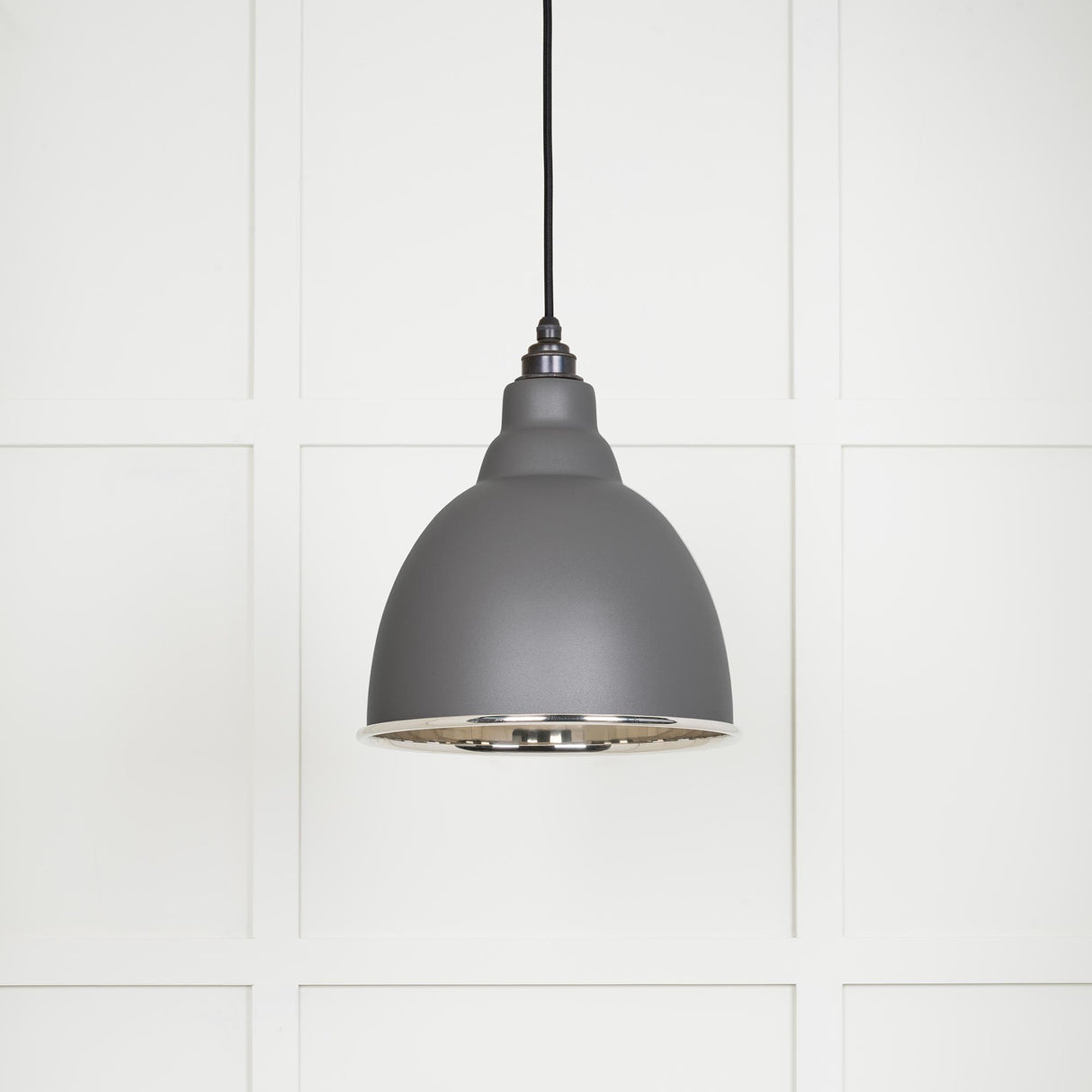 From The Anvil - Smooth Nickel Brindley Pendant in Bluff | Sku. 49504BL | Trade Door Handles.