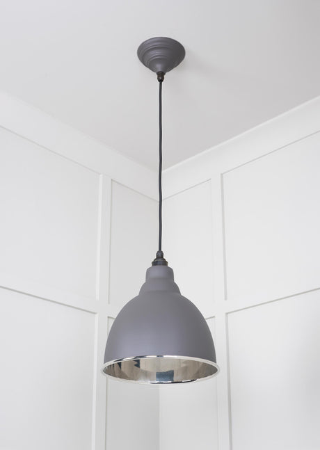 From The Anvil - Smooth Nickel Brindley Pendant in Bluff | Sku. 49504BL | Trade Door Handles.
