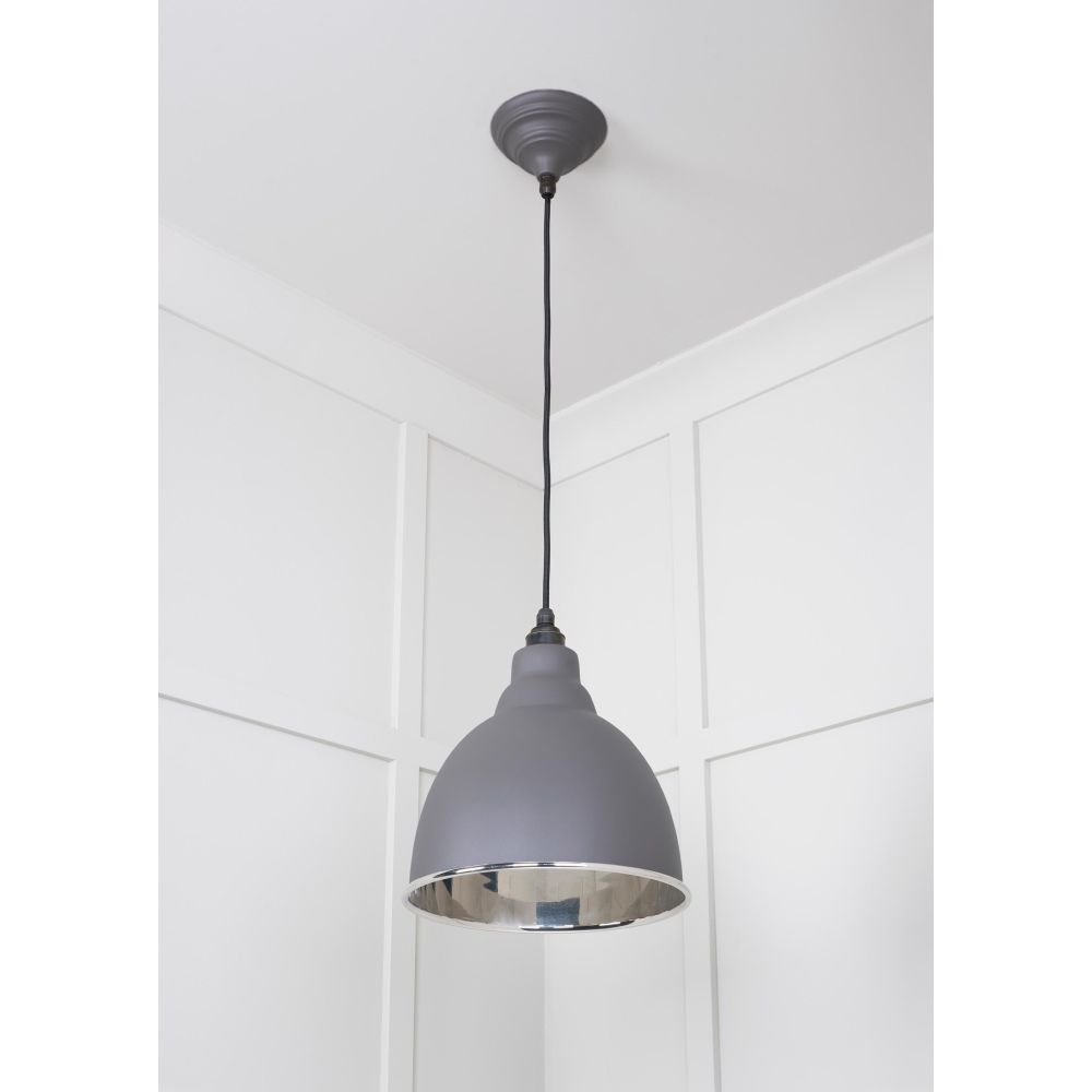 From The Anvil - Smooth Nickel Brindley Pendant in Bluff | Sku. 49504BL | Trade Door Handles.
