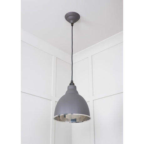 From The Anvil - Smooth Nickel Brindley Pendant in Bluff | Sku. 49504BL | Trade Door Handles.