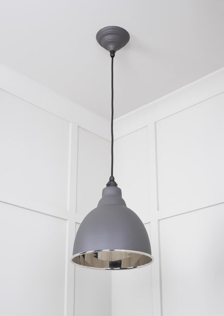 From The Anvil - Smooth Nickel Brindley Pendant in Bluff | Sku. 49504BL | Trade Door Handles.