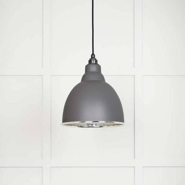 From The Anvil - Smooth Nickel Brindley Pendant in Bluff | Sku. 49504BL | Trade Door Handles.