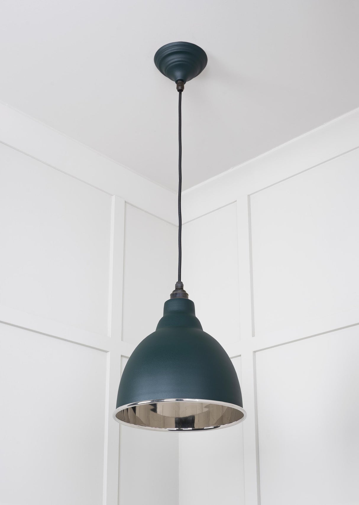 From The Anvil - Smooth Nickel Brindley Pendant in Dingle | Sku. 49504DI | Trade Door Handles.