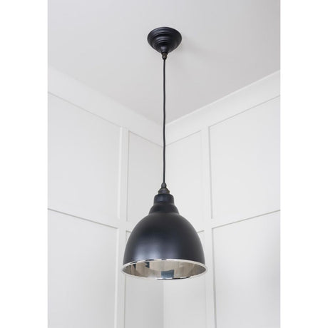 From The Anvil - Smooth Nickel Brindley Pendant in Elan Black | Sku. 49504EB | Trade Door Handles.