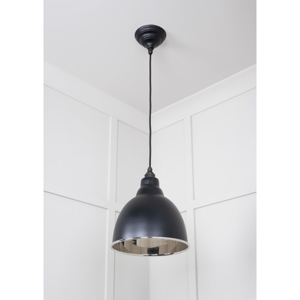 From The Anvil - Smooth Nickel Brindley Pendant in Elan Black | Sku. 49504EB | Trade Door Handles.