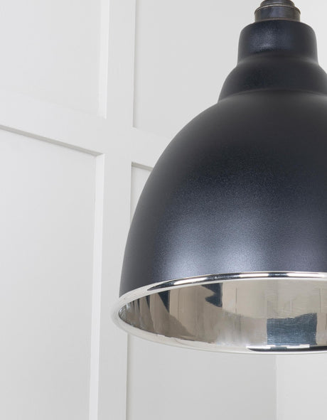 From The Anvil - Smooth Nickel Brindley Pendant in Elan Black | Sku. 49504EB | Trade Door Handles.