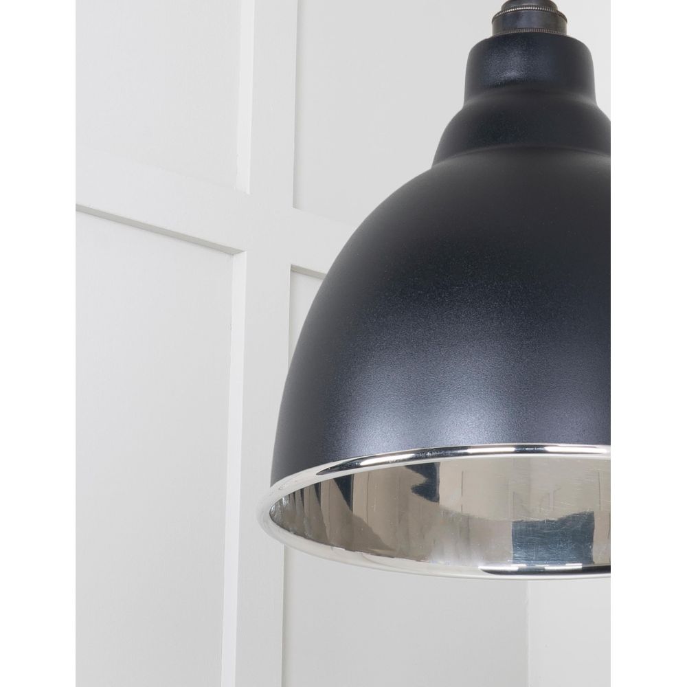 From The Anvil - Smooth Nickel Brindley Pendant in Elan Black | Sku. 49504EB | Trade Door Handles.