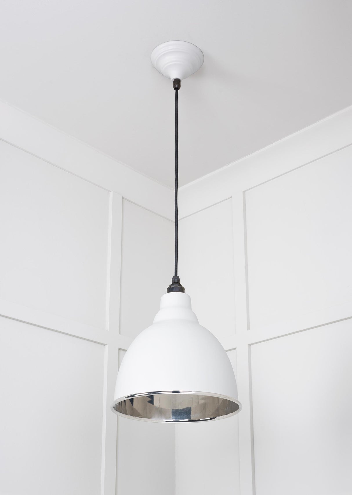 From The Anvil - Smooth Nickel Brindley Pendant in Flock | Sku. 49504F | Trade Door Handles.