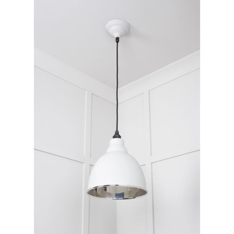 From The Anvil - Smooth Nickel Brindley Pendant in Flock | Sku. 49504F | Trade Door Handles.
