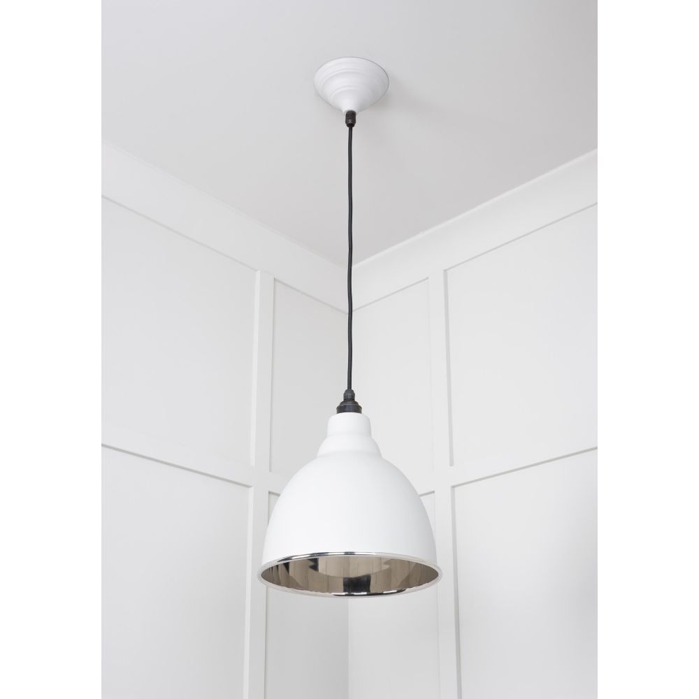 From The Anvil - Smooth Nickel Brindley Pendant in Flock | Sku. 49504F | Trade Door Handles.