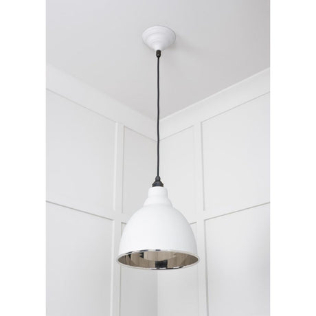 From The Anvil - Smooth Nickel Brindley Pendant in Flock | Sku. 49504F | Trade Door Handles.