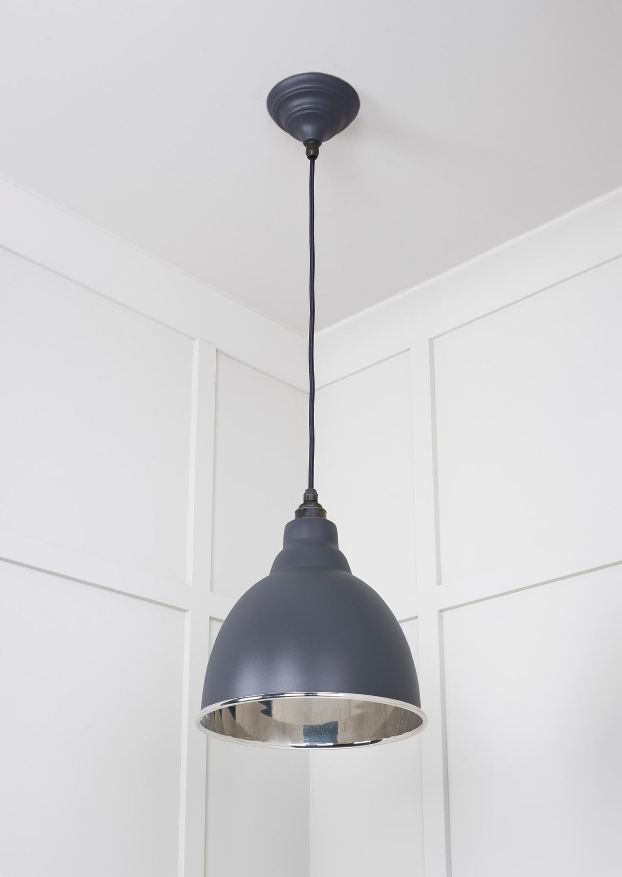 From The Anvil - Smooth Nickel Brindley Pendant in Slate | Sku. 49504SL | Trade Door Handles.