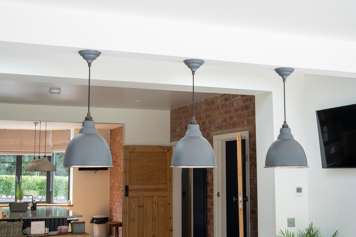 From The Anvil - Smooth Nickel Brindley Pendant in Slate | Sku. 49504SL | Trade Door Handles.
