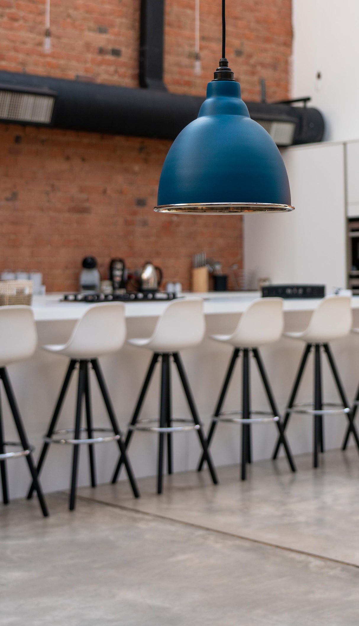 From The Anvil - Smooth Nickel Brindley Pendant in Upstream | Sku. 49504U | Trade Door Handles.