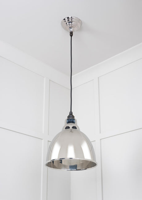 From The Anvil - Smooth Nickel Brindley Pendant | Sku. 49504 | Trade Door Handles.