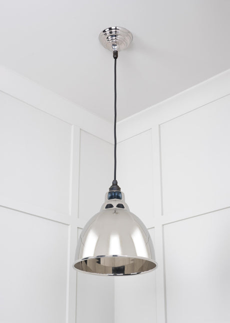 From The Anvil - Smooth Nickel Brindley Pendant | Sku. 49504 | Trade Door Handles.