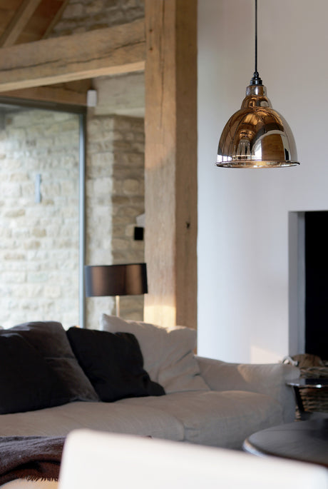 From The Anvil - Smooth Nickel Brindley Pendant | Sku. 49504 | Trade Door Handles.