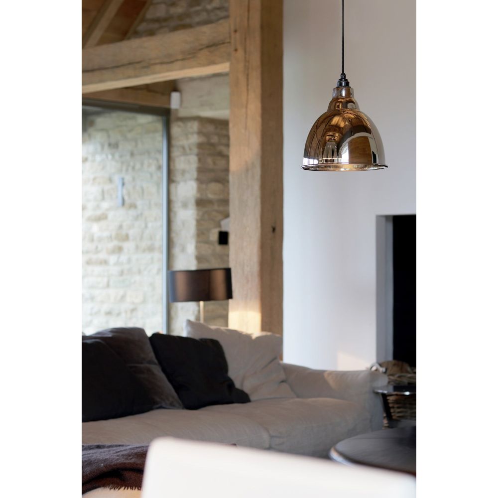 From The Anvil - Smooth Nickel Brindley Pendant | Sku. 49504 | Trade Door Handles.