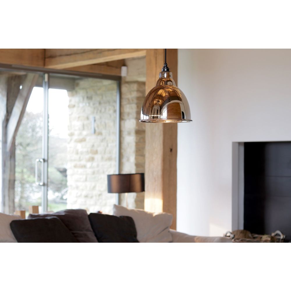 From The Anvil - Smooth Nickel Brindley Pendant | Sku. 49504 | Trade Door Handles.