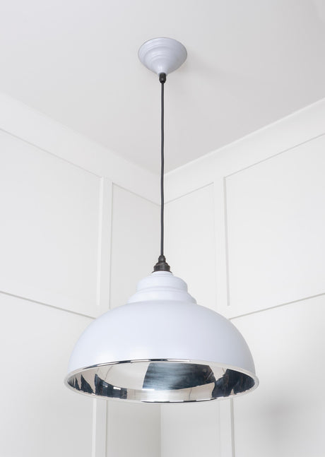 From The Anvil - Smooth Nickel Harborne Pendant in Birch | Sku. 49505BI | Trade Door Handles.