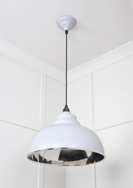 From The Anvil - Smooth Nickel Harborne Pendant in Birch | Sku. 49505BI | Trade Door Handles.
