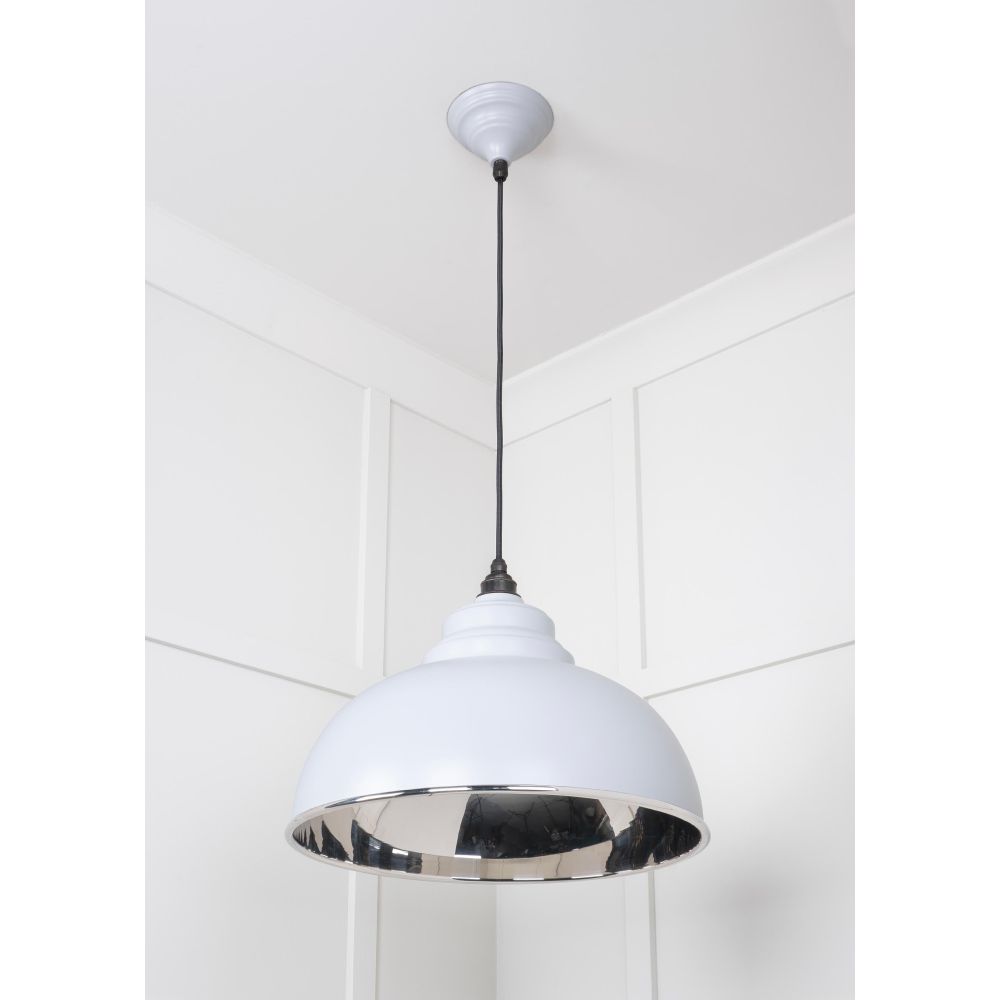 From The Anvil - Smooth Nickel Harborne Pendant in Birch | Sku. 49505BI | Trade Door Handles.