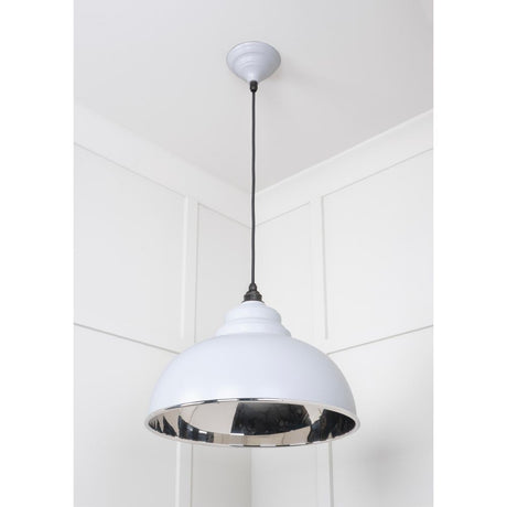 From The Anvil - Smooth Nickel Harborne Pendant in Birch | Sku. 49505BI | Trade Door Handles.