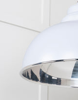 From The Anvil - Smooth Nickel Harborne Pendant in Birch | Sku. 49505BI | Trade Door Handles.