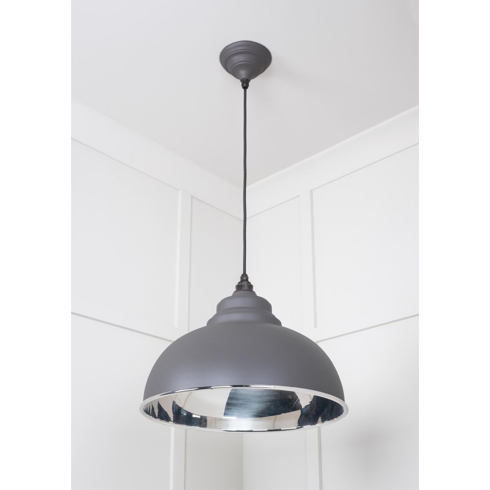 From The Anvil - Smooth Nickel Harborne Pendant in Bluff | Sku. 49505BL | Trade Door Handles.