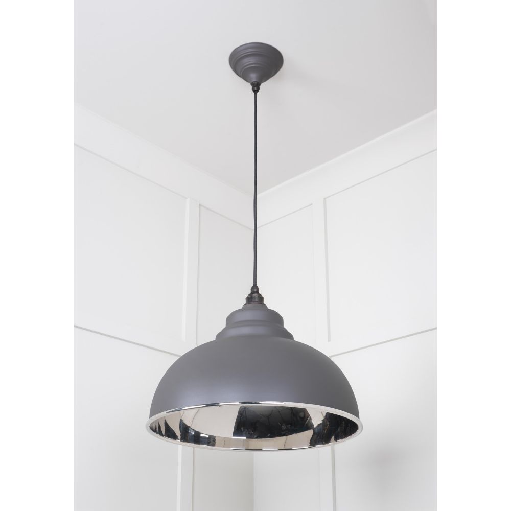 From The Anvil - Smooth Nickel Harborne Pendant in Bluff | Sku. 49505BL | Trade Door Handles.