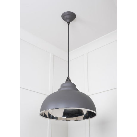 From The Anvil - Smooth Nickel Harborne Pendant in Bluff | Sku. 49505BL | Trade Door Handles.