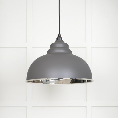 From The Anvil - Smooth Nickel Harborne Pendant in Bluff | Sku. 49505BL | Trade Door Handles.