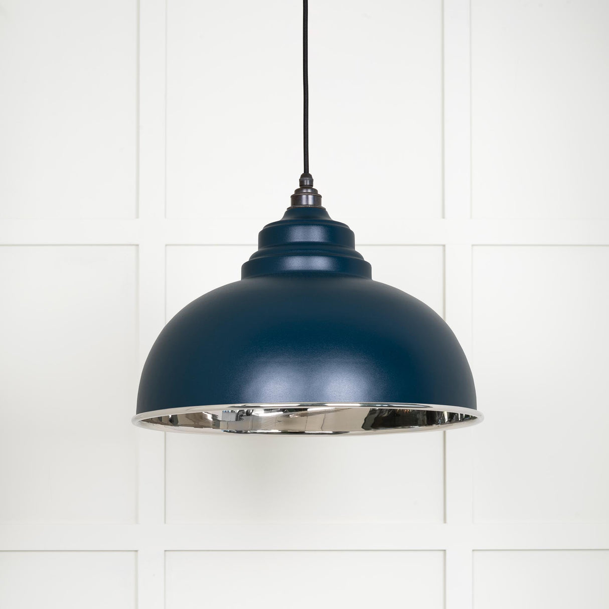 From The Anvil - Smooth Nickel Harborne Pendant in Dusk | Sku. 49505DU | Trade Door Handles.