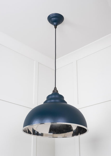 From The Anvil - Smooth Nickel Harborne Pendant in Dusk | Sku. 49505DU | Trade Door Handles.