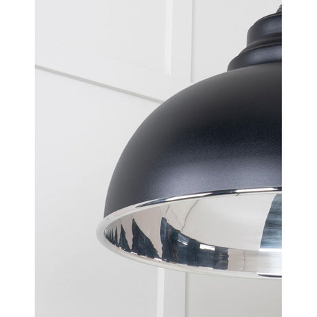 From The Anvil - Smooth Nickel Harborne Pendant in Elan Black | Sku. 49505EB | Trade Door Handles.