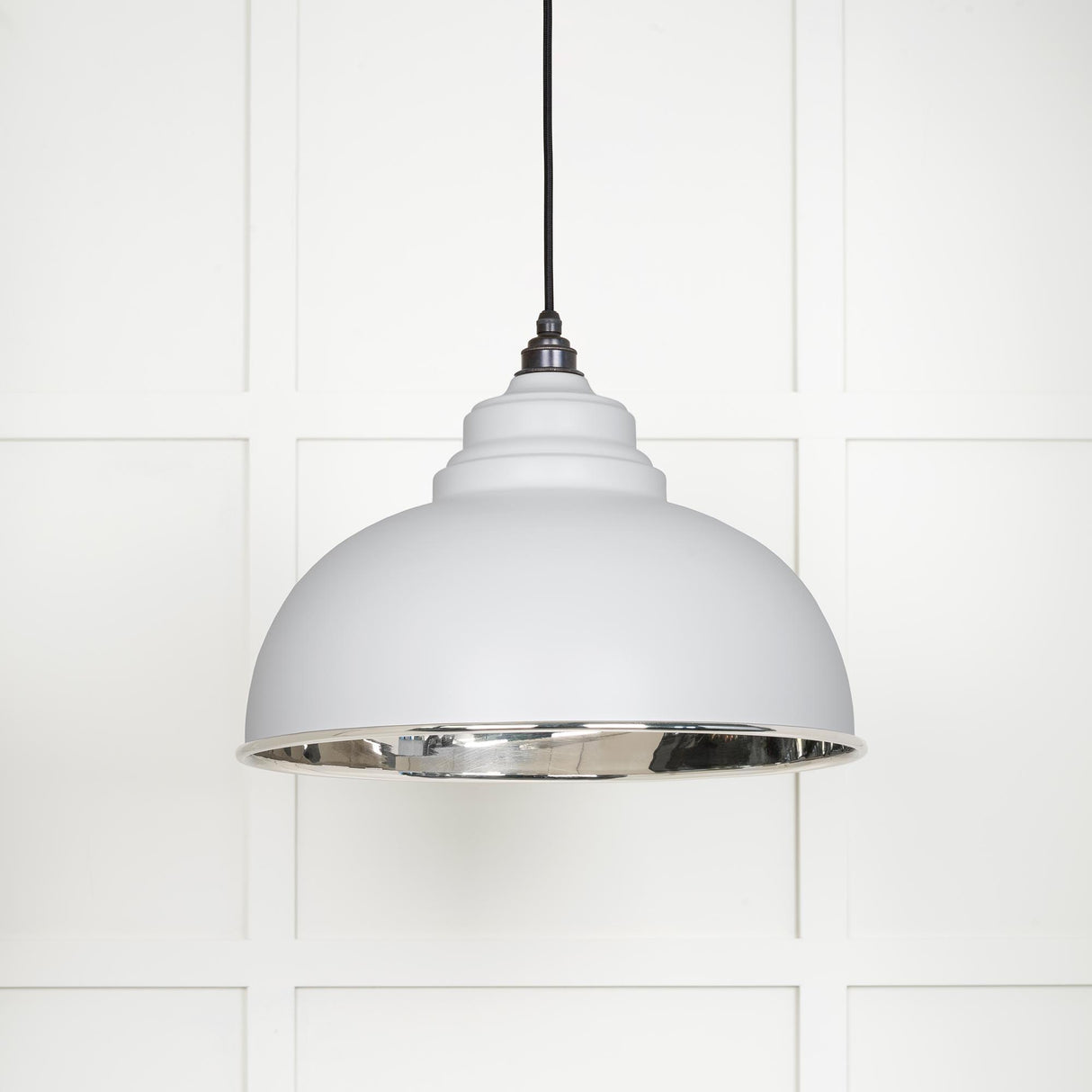 From The Anvil - Smooth Nickel Harborne Pendant in Flock | Sku. 49505F | Trade Door Handles.