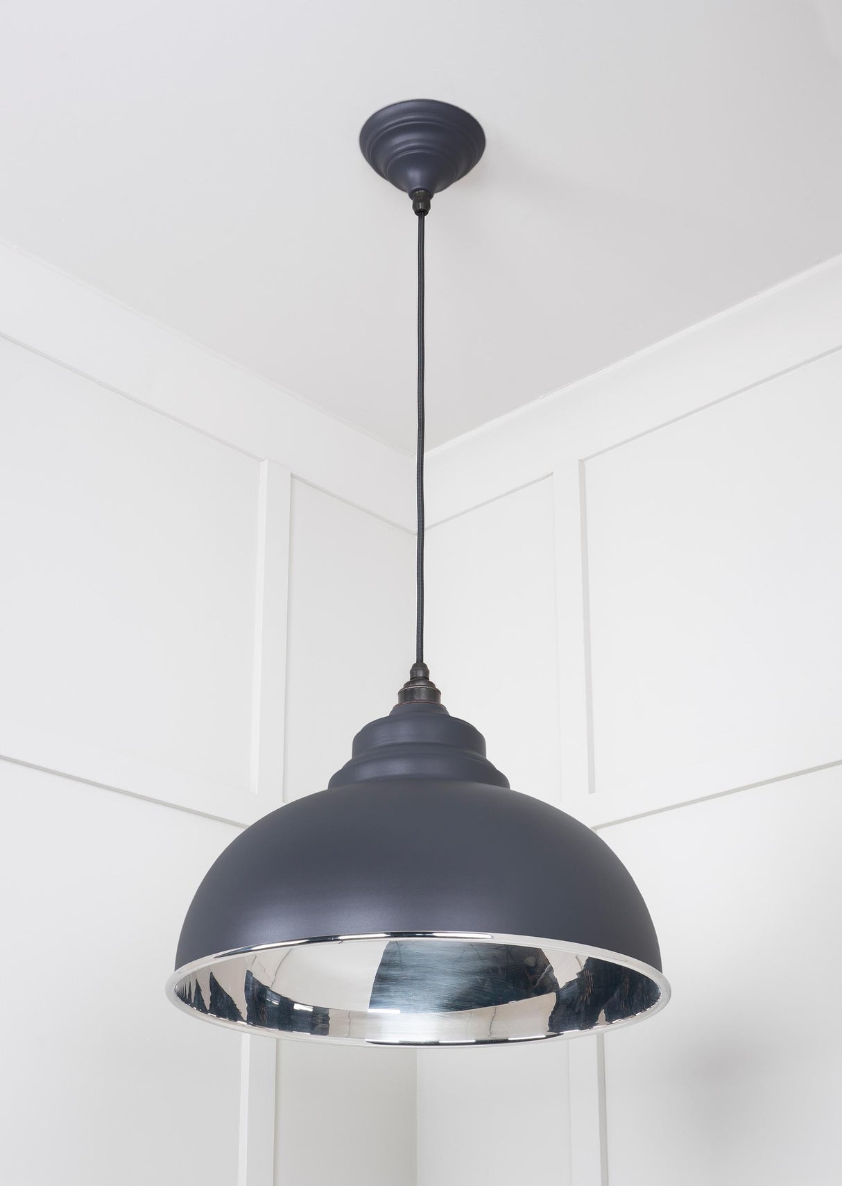 From The Anvil - Smooth Nickel Harborne Pendant in Slate | Sku. 49505SL | Trade Door Handles.
