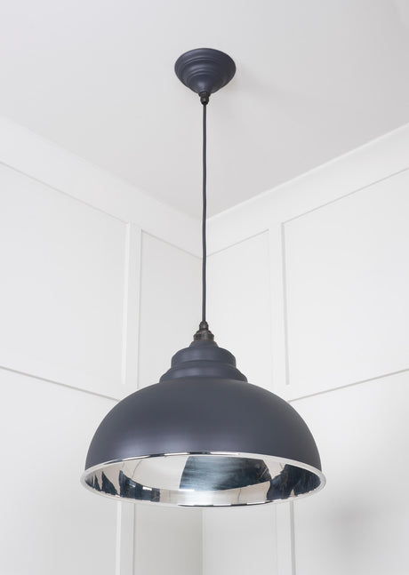 From The Anvil - Smooth Nickel Harborne Pendant in Slate | Sku. 49505SL | Trade Door Handles.