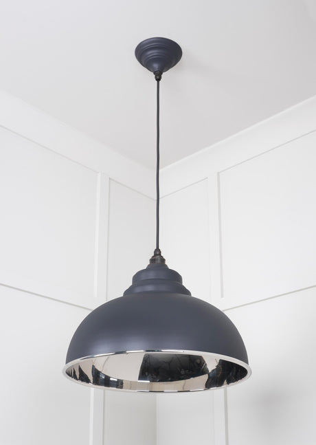 From The Anvil - Smooth Nickel Harborne Pendant in Slate | Sku. 49505SL | Trade Door Handles.