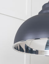From The Anvil - Smooth Nickel Harborne Pendant in Slate | Sku. 49505SL | Trade Door Handles.