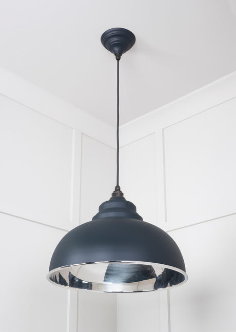 From The Anvil - Smooth Nickel Harborne Pendant in Soot | Sku. 49505SO | Trade Door Handles.