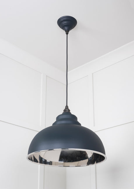 From The Anvil - Smooth Nickel Harborne Pendant in Soot | Sku. 49505SO | Trade Door Handles.